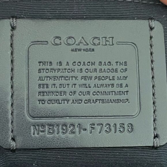 Coach blue grey striped zippered backpack - Picture 5 of 8